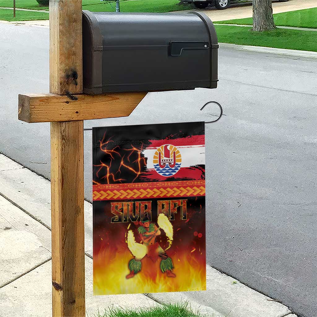 Tahitian Siva Afi Garden Flag Tribal Performers of Tahitian Fire Knife Dancing