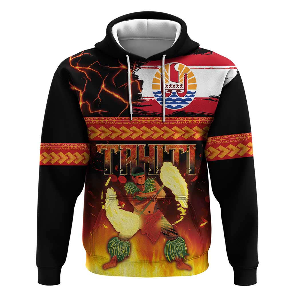 Tahitian Siva Afi Hoodie Tribal Performers of Tahitian Fire Knife Dancing