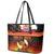 Tahitian Siva Afi Leather Tote Bag Tribal Performers of Tahitian Fire Knife Dancing