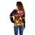 Tahitian Siva Afi Off Shoulder Sweater Tribal Performers of Tahitian Fire Knife Dancing