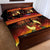 Tahitian Siva Afi Quilt Bed Set Tribal Performers of Tahitian Fire Knife Dancing