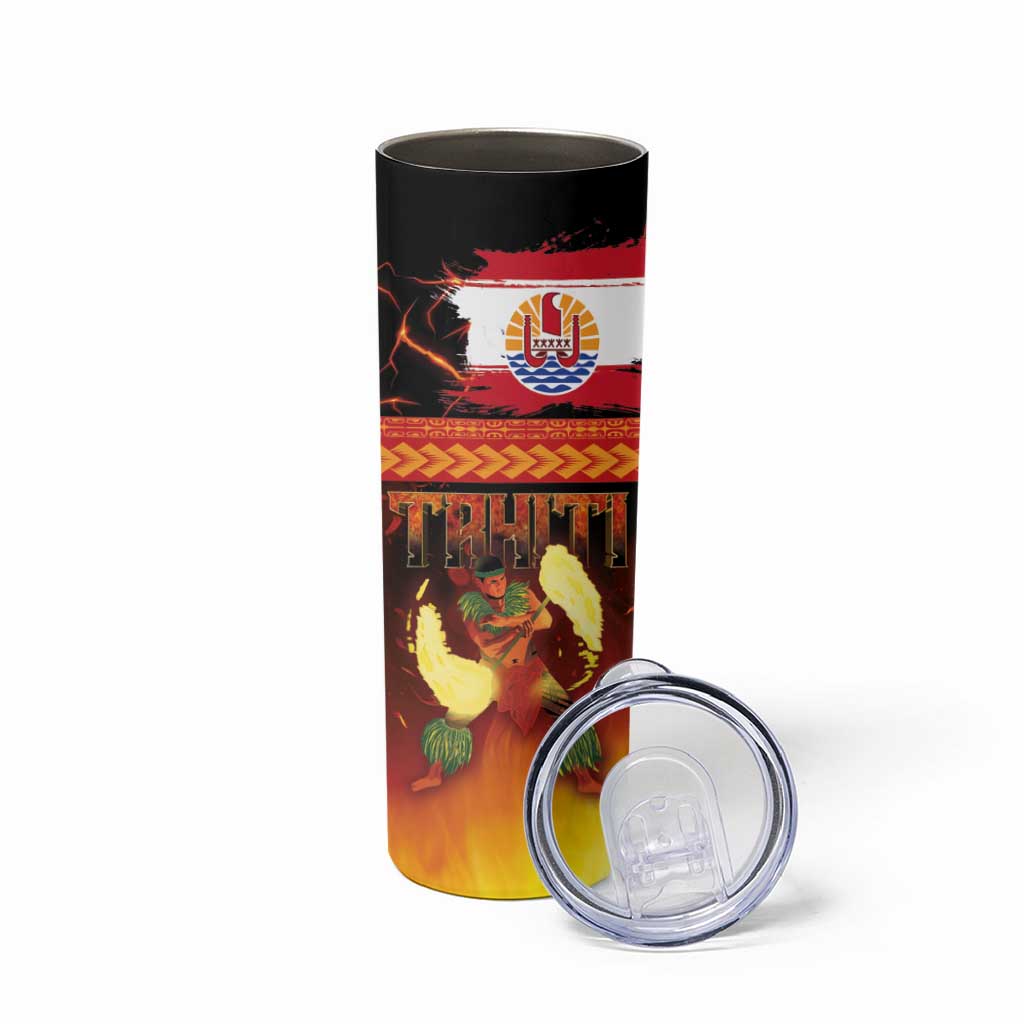 Tahitian Siva Afi Skinny Tumbler Tribal Performers of Tahitian Fire Knife Dancing LT03 - Polynesian Pride