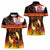 Tahitian Siva Afi Women Polo Shirt Tribal Performers of Tahitian Fire Knife Dancing