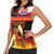 Tahitian Siva Afi Women Sleeveless Polo Shirt Tribal Performers of Tahitian Fire Knife Dancing