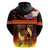 Tahitian Siva Afi Zip Hoodie Tribal Performers of Tahitian Fire Knife Dancing