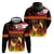 Tahitian Siva Afi Zip Hoodie Tribal Performers of Tahitian Fire Knife Dancing