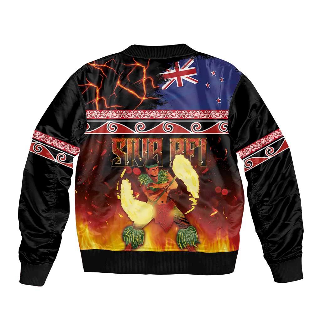 Aotearoa Siva Afi Bomber Jacket Tribal Performers of Aotearoa Fire Knife Dancing LT03 - Polynesian Pride
