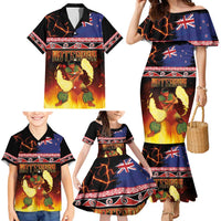 Aotearoa Siva Afi Family Matching Mermaid Dress and Hawaiian Shirt Tribal Performers of Aotearoa Fire Knife Dancing