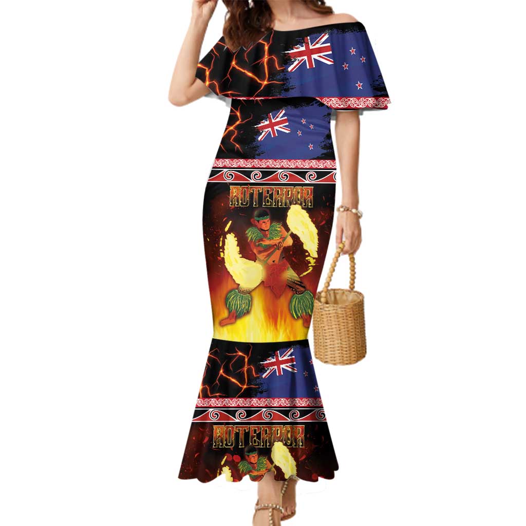 Aotearoa Siva Afi Family Matching Mermaid Dress and Hawaiian Shirt Tribal Performers of Aotearoa Fire Knife Dancing