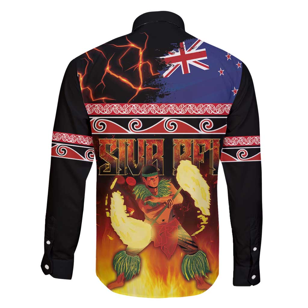 Aotearoa Siva Afi Family Matching Puletasi and Hawaiian Shirt Tribal Performers of Aotearoa Fire Knife Dancing