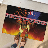 Aotearoa Siva Afi Rubber Doormat Tribal Performers of Aotearoa Fire Knife Dancing