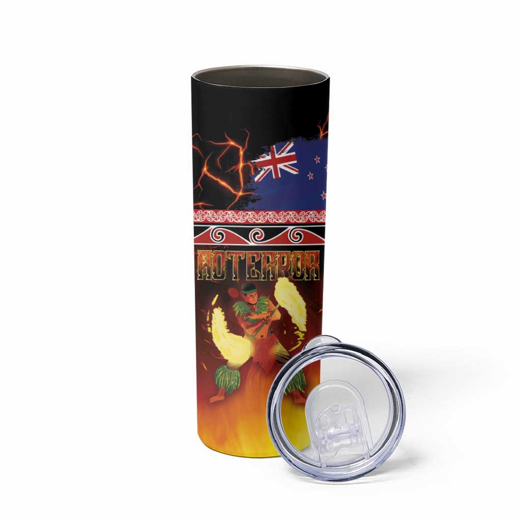Aotearoa Siva Afi Skinny Tumbler Tribal Performers of Aotearoa Fire Knife Dancing LT03 - Polynesian Pride