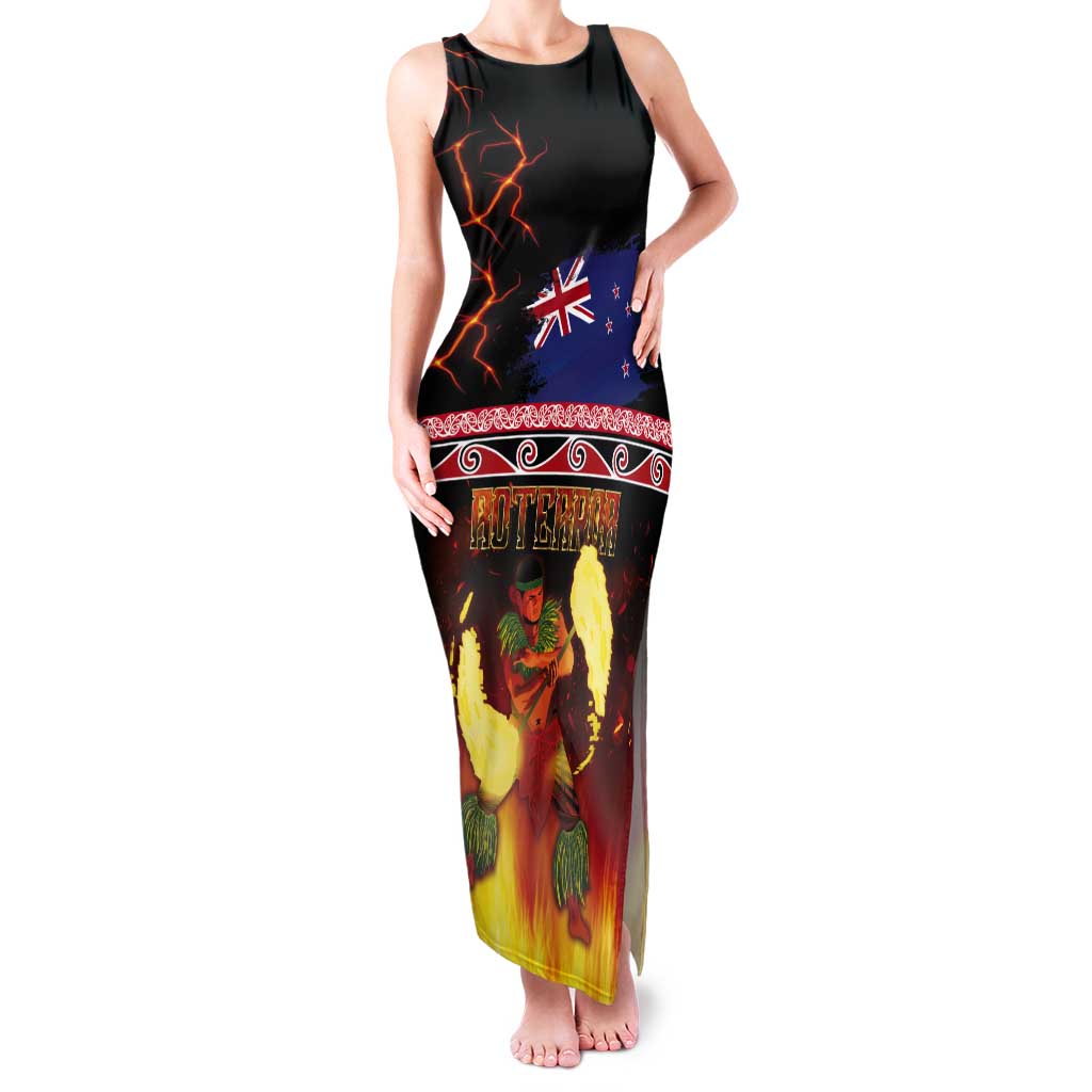 Aotearoa Siva Afi Tank Maxi Dress Tribal Performers of Aotearoa Fire Knife Dancing