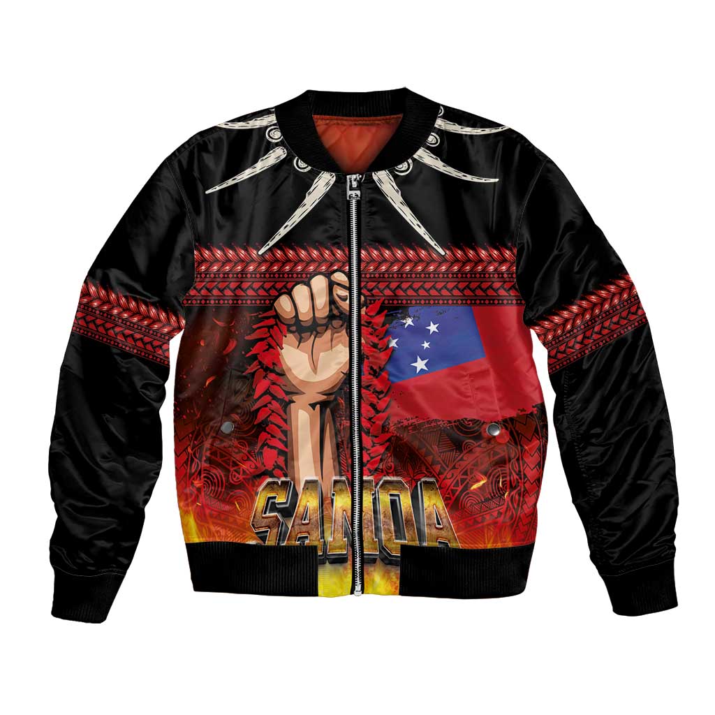 Personalised Samoan Spirit - Samoa Tribal Heritage Bomber Jacket