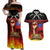 Personalised Samoan Spirit - Samoa Tribal Heritage Couples Matching Off Shoulder Maxi Dress and Hawaiian Shirt