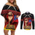 Personalised Samoan Spirit - Samoa Tribal Heritage Couples Matching Off Shoulder Short Dress and Long Sleeve Button Shirt