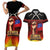 Personalised Samoan Spirit - Samoa Tribal Heritage Couples Matching Short Sleeve Bodycon Dress and Hawaiian Shirt