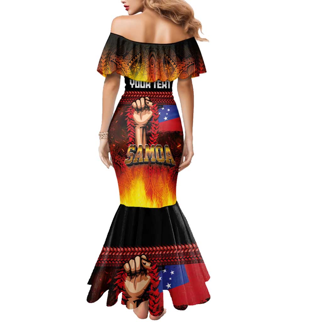 Personalised Samoan Spirit - Samoa Tribal Heritage Family Matching Mermaid Dress and Hawaiian Shirt