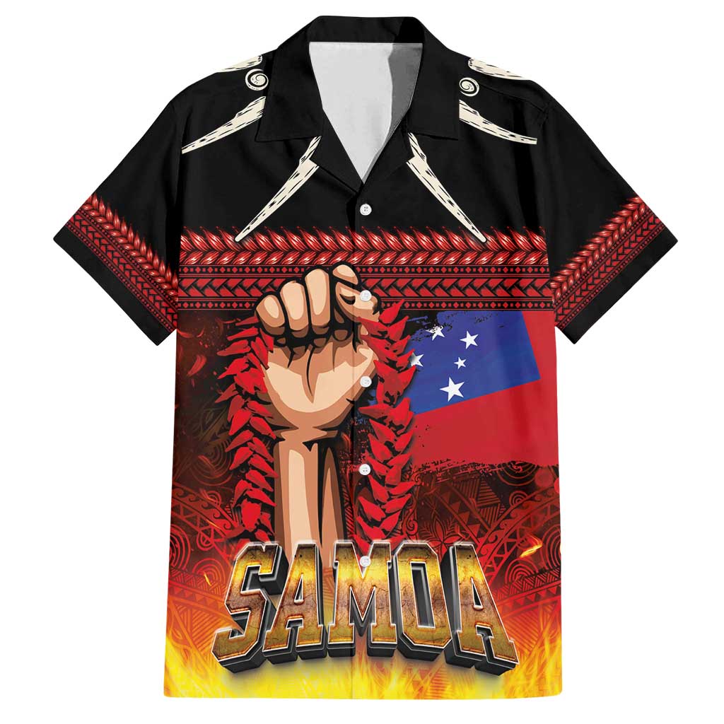 Personalised Samoan Spirit - Samoa Tribal Heritage Family Matching Off Shoulder Short Dress and Hawaiian Shirt