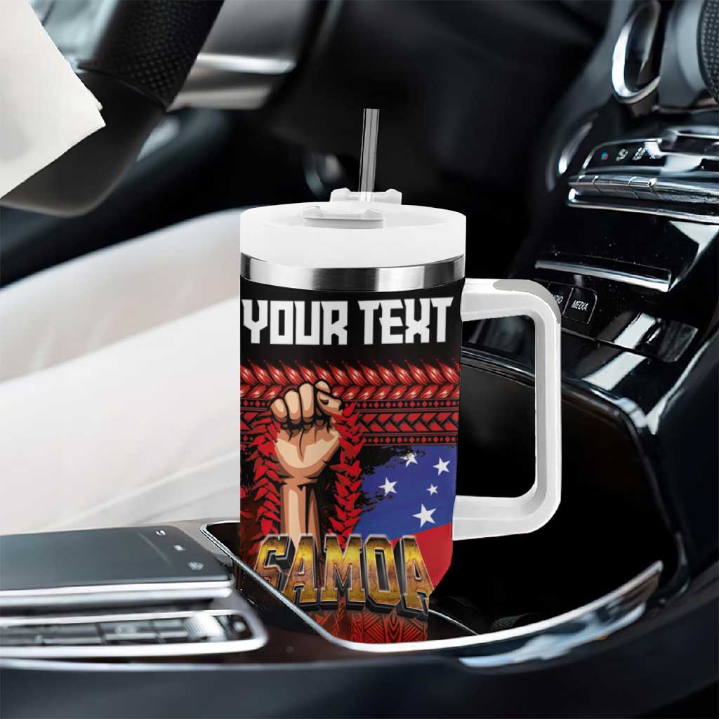 Personalised Samoan Spirit - Samoa Tribal Heritage Tumbler With Handle