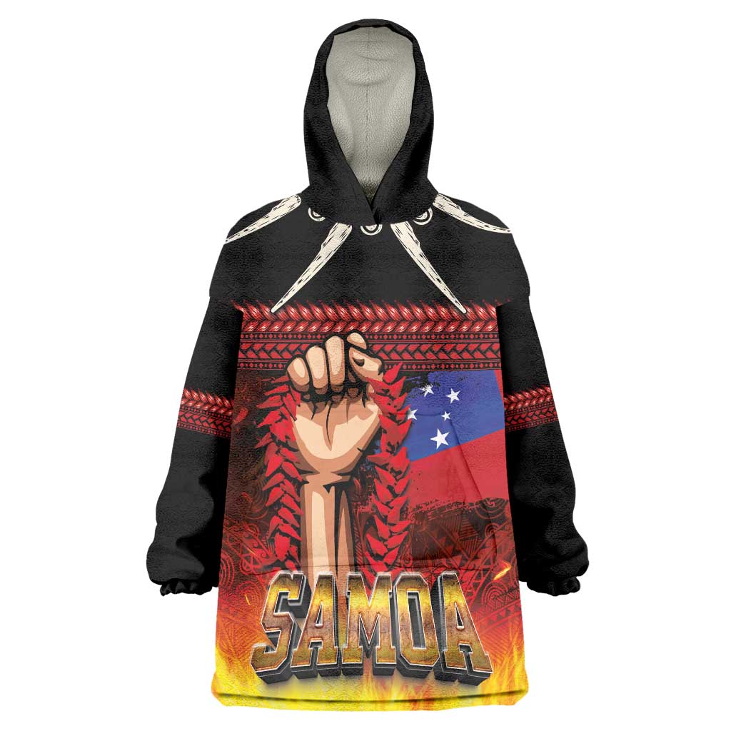 Personalised Samoan Spirit - Samoa Tribal Heritage Wearable Blanket Hoodie