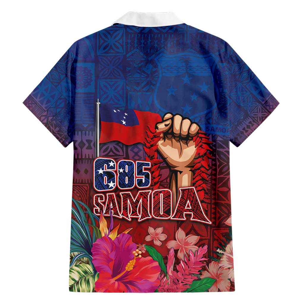 Proud of Samoa Family Matching Short Sleeve Bodycon Dress and Hawaiian Shirt Ula Nifo with Samoa 685 and Hibiscus Tapa Tribal Pattern