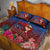 Proud of Samoa Quilt Bed Set Ula Nifo with Samoa 685 and Hibiscus Tapa Tribal Pattern