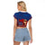 Proud of Samoa Raglan Cropped T Shirt Ula Nifo with Samoa 685 and Hibiscus Tapa Tribal Pattern