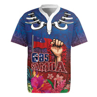 Proud of Samoa Rugby Jersey Ula Nifo with Samoa 685 and Hibiscus Tapa Tribal Pattern