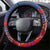 Proud of Samoa Steering Wheel Cover Ula Nifo with Samoa 685 and Hibiscus Tapa Tribal Pattern