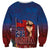 Proud of Samoa Sweatshirt Ula Nifo with Samoa 685 and Hibiscus Tapa Tribal Pattern