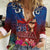 Proud of Samoa Women Casual Shirt Ula Nifo with Samoa 685 and Hibiscus Tapa Tribal Pattern