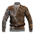 Fiji Masi Tapa Tribal Baseball Jacket Old Hibiscus Vintage Style LT03 - Polynesian Pride