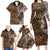 Fiji Masi Tapa Tribal Family Matching Long Sleeve Bodycon Dress and Hawaiian Shirt Old Hibiscus Vintage Style LT03 - Polynesian Pride