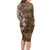 Fiji Masi Tapa Tribal Family Matching Long Sleeve Bodycon Dress and Hawaiian Shirt Old Hibiscus Vintage Style LT03 - Polynesian Pride