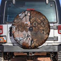 Fiji Masi Tapa Tribal Spare Tire Cover Old Hibiscus Vintage Style LT03 - Polynesian Pride