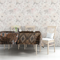 Fiji Masi Tapa Tribal Tablecloth Old Hibiscus Vintage Style LT03 - Polynesian Pride