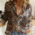 Fiji Masi Tapa Tribal Women Casual Shirt Old Hibiscus Vintage Style LT03 Female Brown - Polynesian Pride