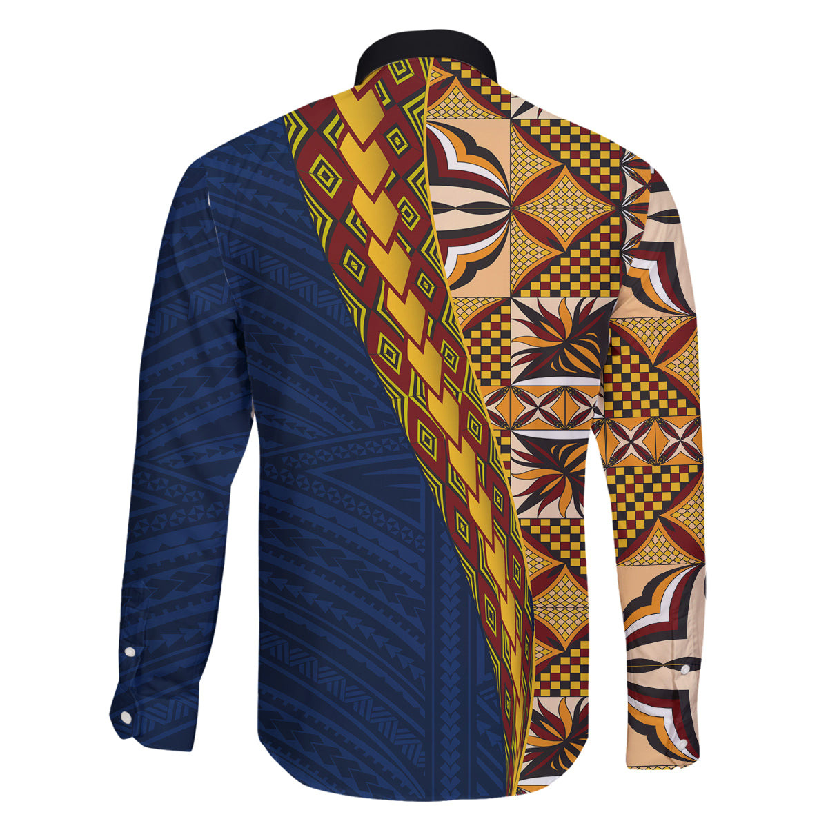 Samoan Siapo Family Matching Off Shoulder Short Dress and Hawaiian Shirt Tatau Pattern Half Style LT03 - Polynesian Pride