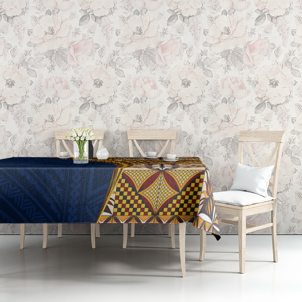 Samoan Siapo Tablecloth Tatau Pattern Half Style LT03 - Polynesian Pride