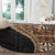 Samoan Siapo Round Carpet Tatau Pattern Half Style Retro Mode LT03 - Polynesian Pride