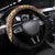 Samoan Siapo Steering Wheel Cover Tatau Pattern Half Style Retro Mode LT03 Universal Fit Brown - Polynesian Pride