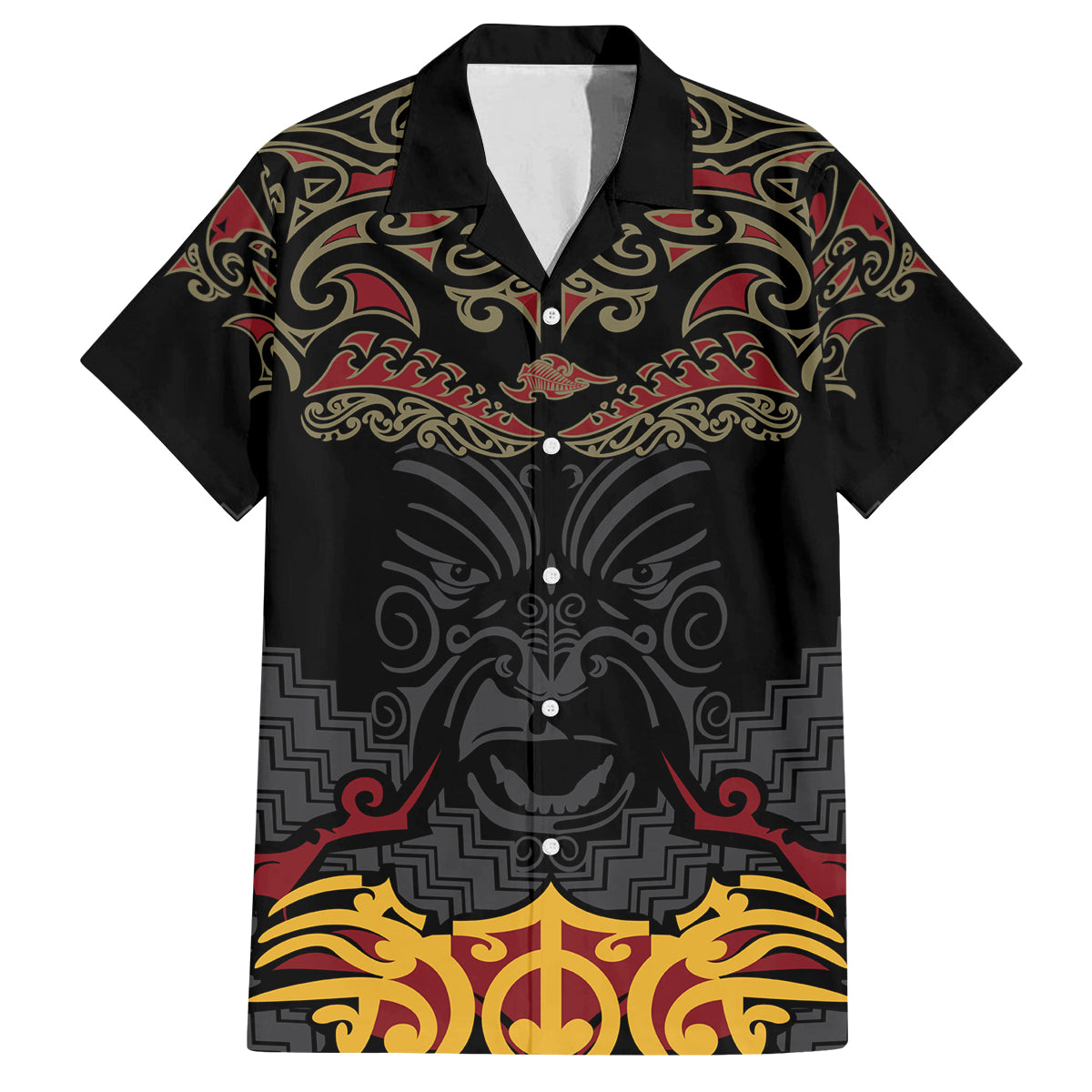 Custom New Zealand Rugby Family Matching Summer Maxi Dress and Hawaiian Shirt Black Fern Maori Tribal Pattern LT03 Dad's Shirt - Short Sleeve Black - Polynesian Pride