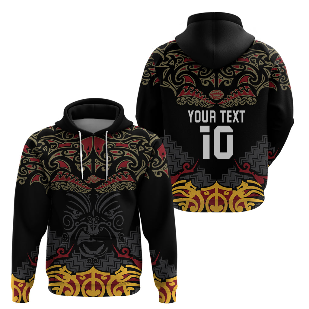 Custom New Zealand Rugby Hoodie Black Fern Maori Tribal Pattern LT03 - Polynesian Pride