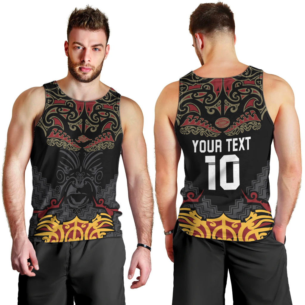Custom New Zealand Rugby Men Tank Top Black Fern Maori Tribal Pattern LT03 - Polynesian Pride