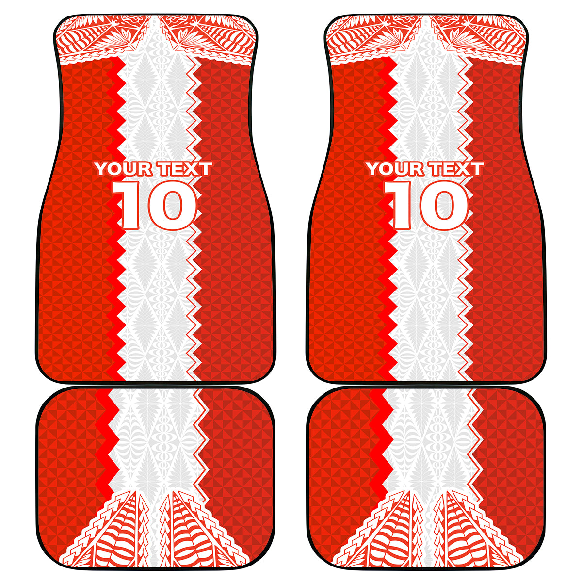 Custom Tonga Rugby Car Mats Ikale Tahi Ngatu Tribal Pattern