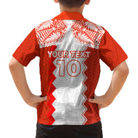 Custom Tonga Rugby Family Matching Long Sleeve Bodycon Dress and Hawaiian Shirt Ikale Tahi Ngatu Tribal Pattern LT03 - Polynesian Pride
