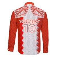 Custom Tonga Rugby Family Matching Mermaid Dress and Hawaiian Shirt Ikale Tahi Ngatu Tribal Pattern LT03 - Polynesian Pride