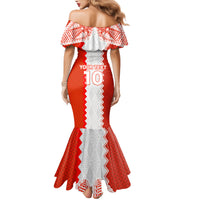 Custom Tonga Rugby Family Matching Mermaid Dress and Hawaiian Shirt Ikale Tahi Ngatu Tribal Pattern LT03 - Polynesian Pride