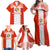 Custom Tonga Rugby Family Matching Off Shoulder Maxi Dress and Hawaiian Shirt Ikale Tahi Ngatu Tribal Pattern LT03